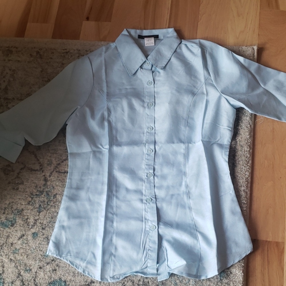 Tailored blue blouse